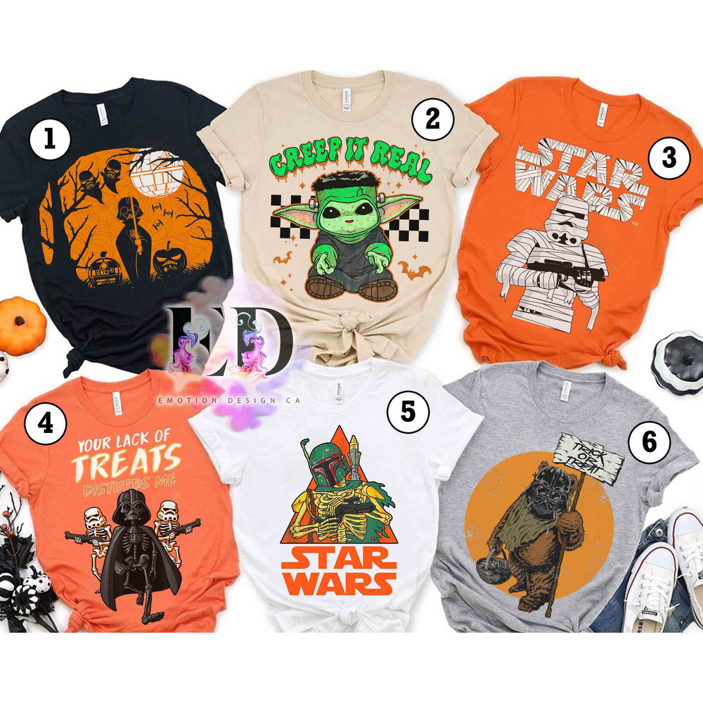 Star Wars Characters Group Costume Halloween Shirt, Darth Vader Stormtropper Boba Fett Tee, Disneyland Family Vacation Holiday Party Gift.jpg