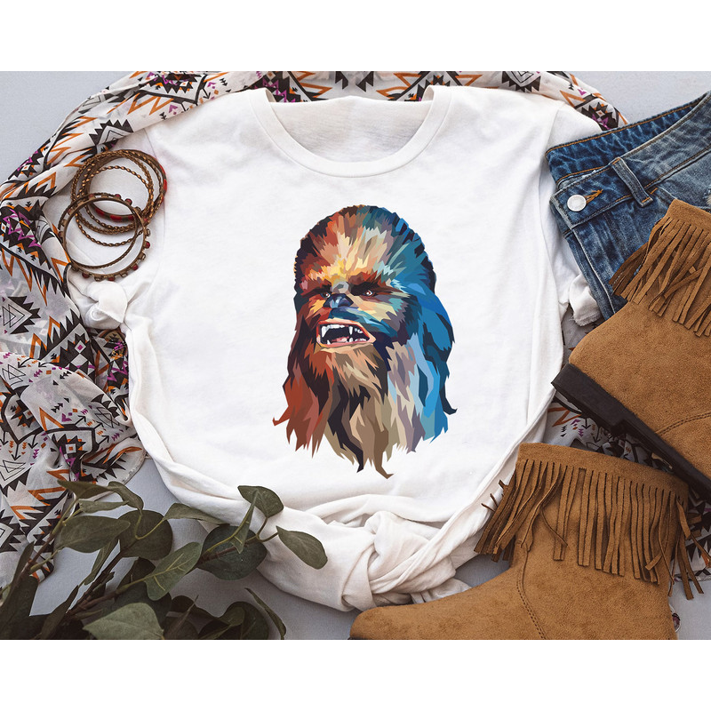 Star Wars Chewbacca Art Graphic T-Shirt Unisex Adult T-shirt Kid shirt Gift for Birthday Hoodie Toddler Tee Disneyland Vacation.jpg