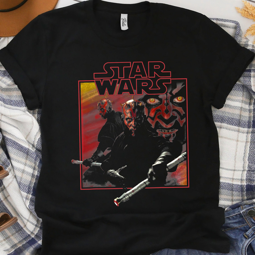 Star Wars Darth Maul Classic Movie Square Portrait T-Shirt Unisex Adult T-shirt Kid shirt Gift for Birthday Hoodie Toddler Tee.jpg