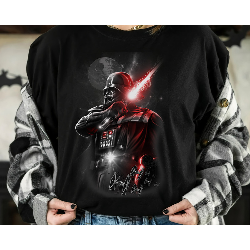 Star Wars Darth Vader Lightsaber Portrait Graphic Unisex T-shirt Birthday Shirt Gift For Men Women Kid Hoodie Sweatshirt Toddler Shirt.jpg