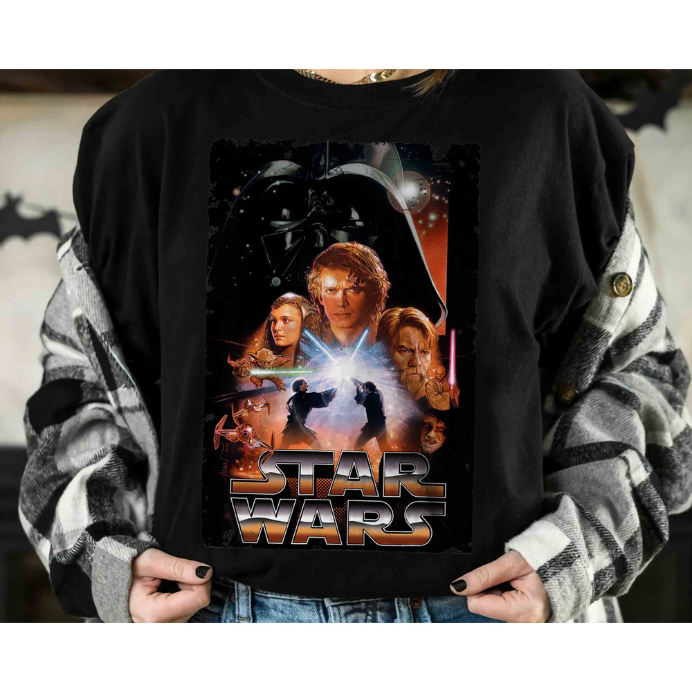 Star Wars Revenge Of The Sith Movie Poster Graphic T-Shirt Unisex Adult T-shirt Kid shirt Gift for Birthday Hoodie Toddler Tee.jpg