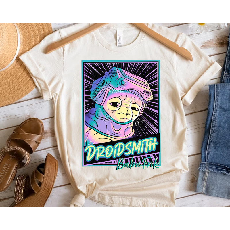 Star Wars The Rise Of Skywalker Babu Frik Neon Poster Shirt, Galaxy's Edge Holiday Unisex T-shirt Family Birthday Gift Adult Kid Toddler Tee.jpg