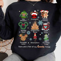 there are a few of my favorite things disney christmas t-shirt, mickeys very merry xmas m