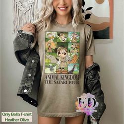 vintage animal kingdom the safari tour t-shirt, disney mickey and friends animal kingdom s