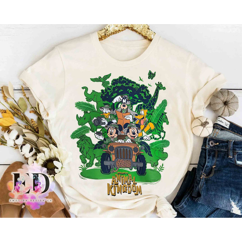 Vintage Disney Animal Kingdom Safari Mode T-shirt, Mickey And Friends Custom Safari Mode Matching Tee, WDW Family Holiday Trip Gift.jpg