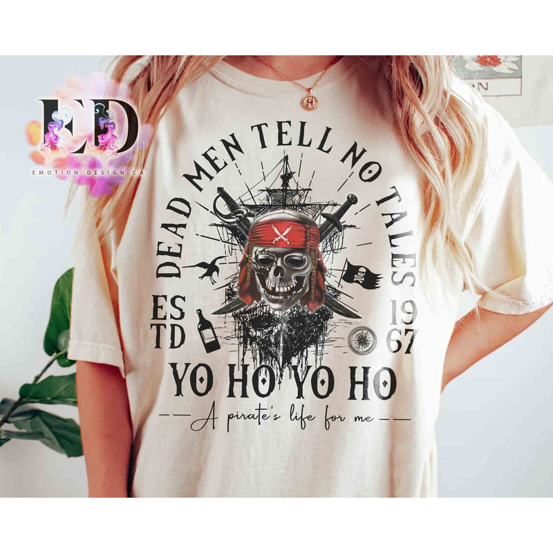 Vintage Disney Dead Men Tell No Tales Est 1967 Shirt, Captain Jack Sparrow Pirates Of The Caribbean Tee, Disneyland Family Vacation Trip.jpg