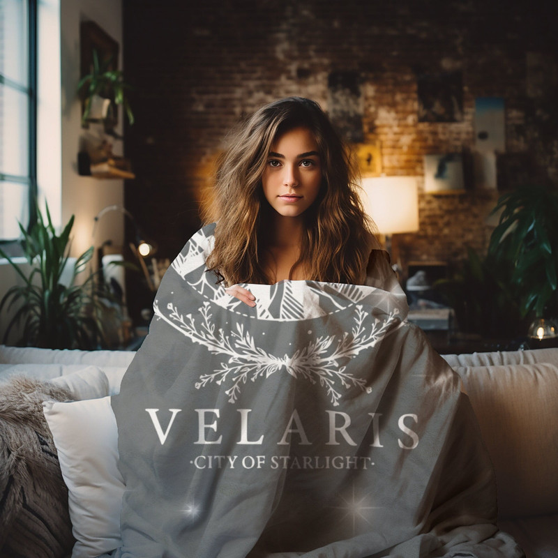 ACOTAR Blanket, Velaris Merch, The Night Court, A Court Of Thorns and Roses Gifts, SJM, City Of Starlight Plush Throw, Bookish Gifts For Her.jpg