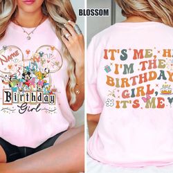 custom birthday girl sweatshirt, its me hi im the birthday girl its me, mouse ears birthday