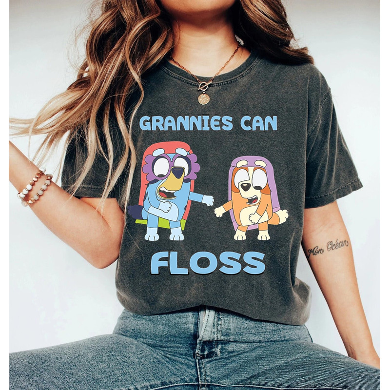 Here Comes the Grannies Blue Dog Shirt, Grannies Can Floss Blue shirt, Blue.y Character Shirt, Bluey Heeler Family Shirt,Bluey and Bingo Tee.jpg