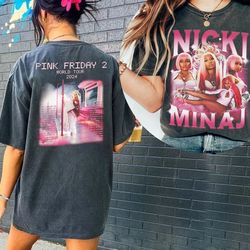 nicki minaj tour 2024 shirt, nicki minaj rapper 90s shirt, nicki minaj pink friday 2 hoodie, ni
