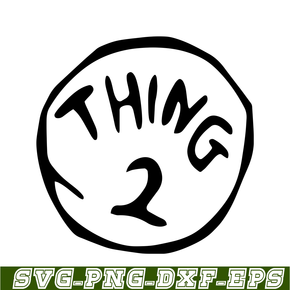 DS104122336-Thing 2 The Simple Text SVG, Dr Seuss SVG, Cat in the Hat SVG DS104122336.png