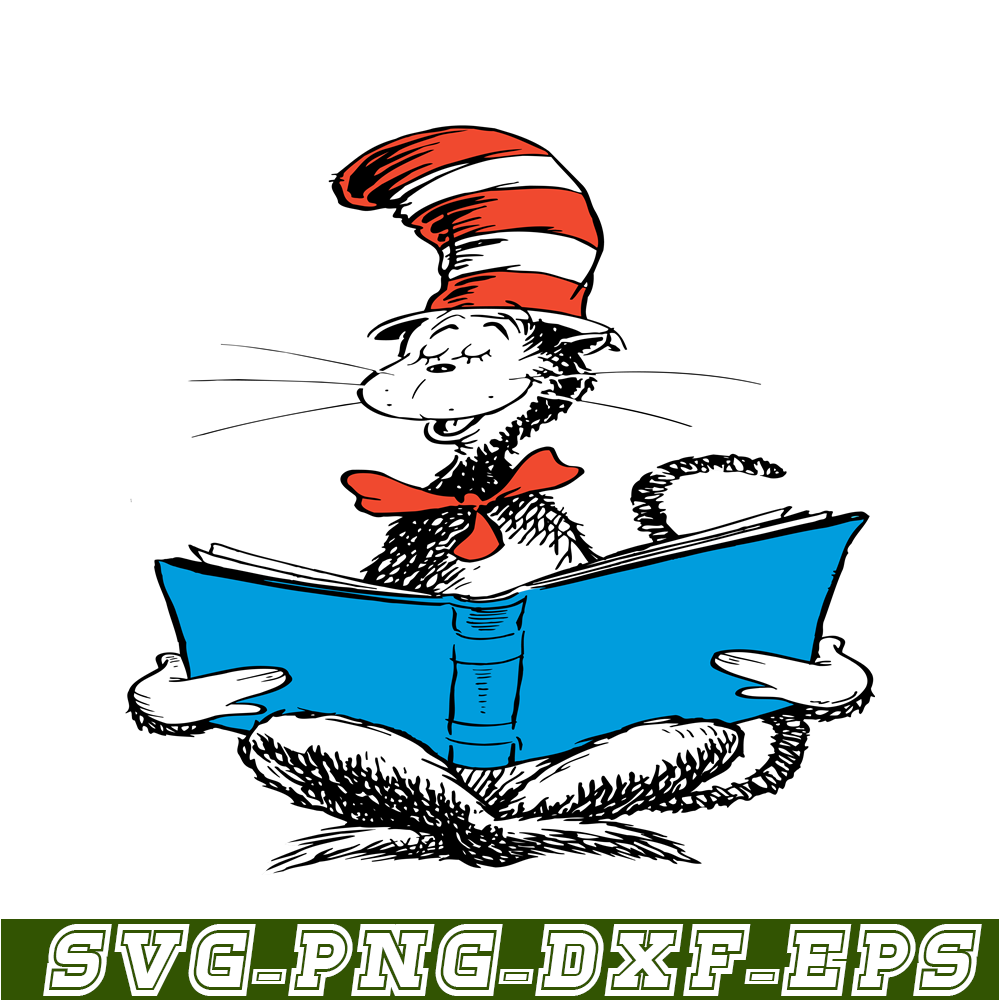 DS104122343-The Reading Cat SVG, Dr Seuss SVG, Cat in the Hat SVG DS104122343.png