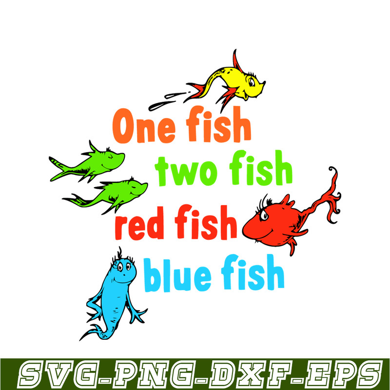 DS105122349-One fish two fish red fish blue fish SVG, Dr Seuss SVG, Cat In The Hat SVG DS105122349.png