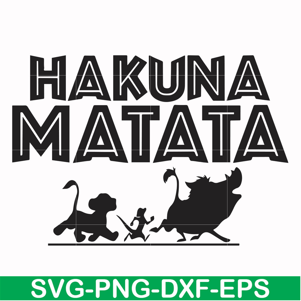 FN000157-Hakuna Matata svg, png, dxf, eps file FN000157.jpg