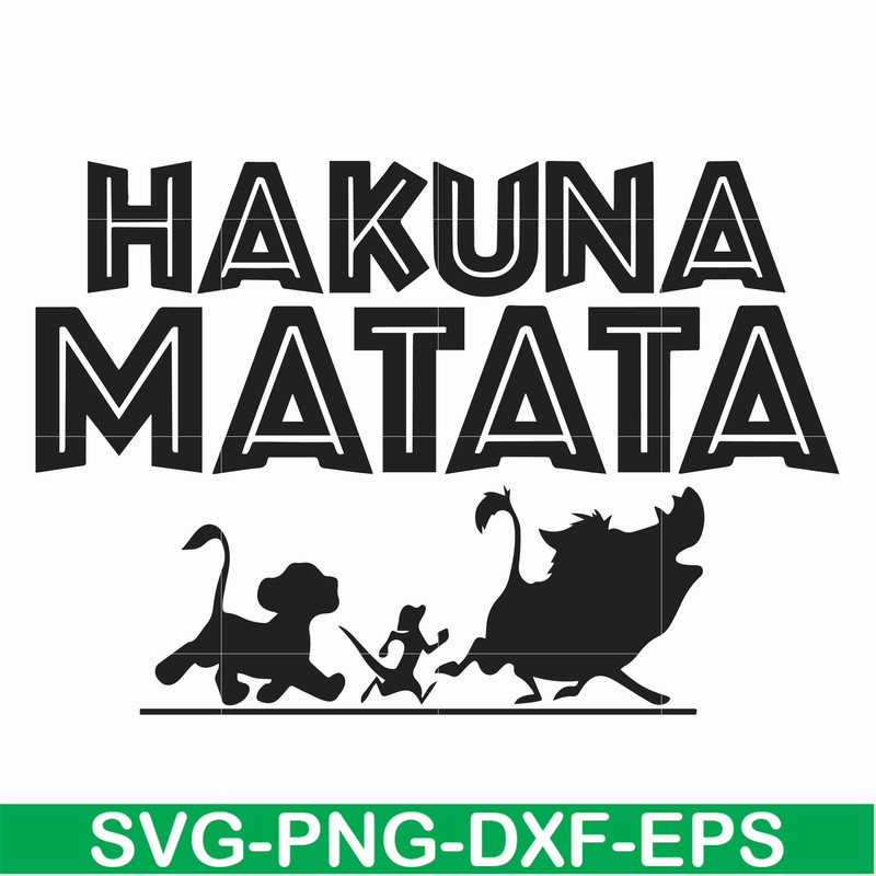 FN000157-Hakuna Matata svg, png, dxf, eps file FN000157.jpg