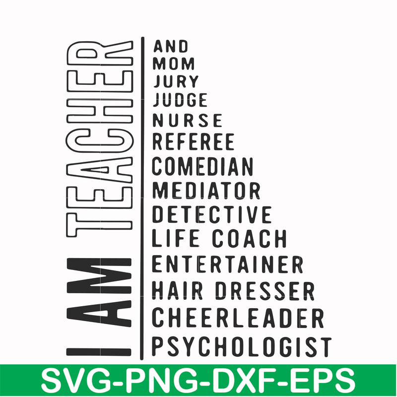 FN000161-I am teacher svg, png, dxf, eps file FN000161.jpg