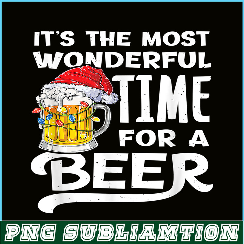 BEER28102350-The Most Wonderful Time For A Beer Beer Christmas Beer PNG Beer Santa PNG.png
