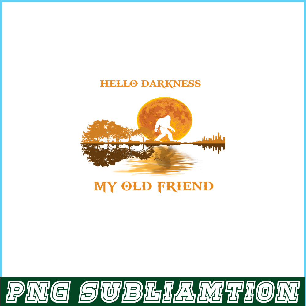 CAMP07112377-HELLO DARKNESS PNG MY OLD FRIEND PNG Bigfoot in moonlight PNG.png