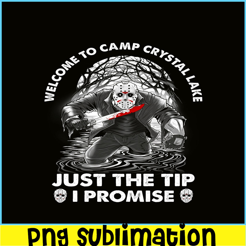 CAMP07112303-WELCOME TO CAMP CRYSTAL LAKE PNG Horror Camping PNG Camping Lover PNG.png