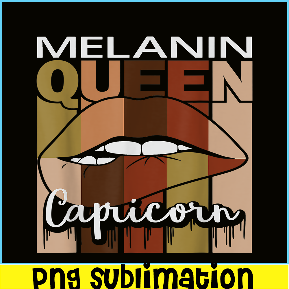 CPB28102333-Capricorn Queen PNG Zodiac Sign Melanin PNG Retro Vintage Birthday PNG.png