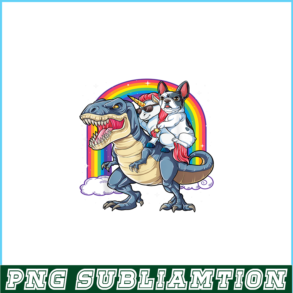 HL161023104-French Bulldog Unicorn Dinosaur T Rex PNG, Frenchie Dog Lover PNG, French Dog Artwork PNG.png