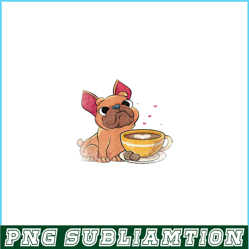 HL161023119-Frenchie Cute Dog Lover Barista Coffee PNG, Frenchie Dog Lover PNG, French Dog Artwork PNG.png