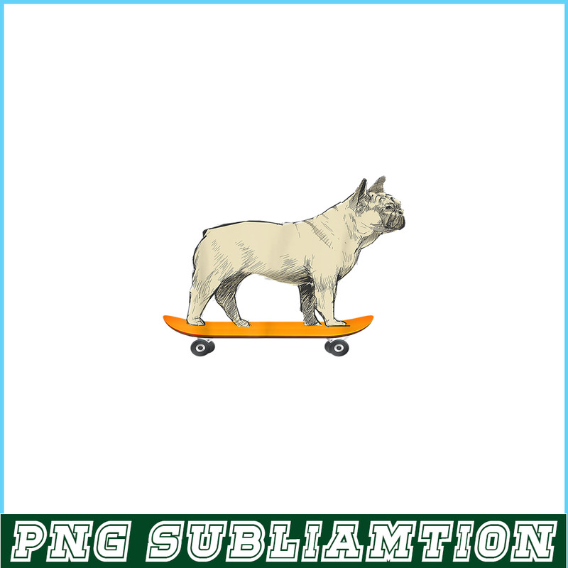 HL161023151-Funny French Bulldog On Skateboard PNG, French Bulldog PNG, French Dog Artwork PNG.png