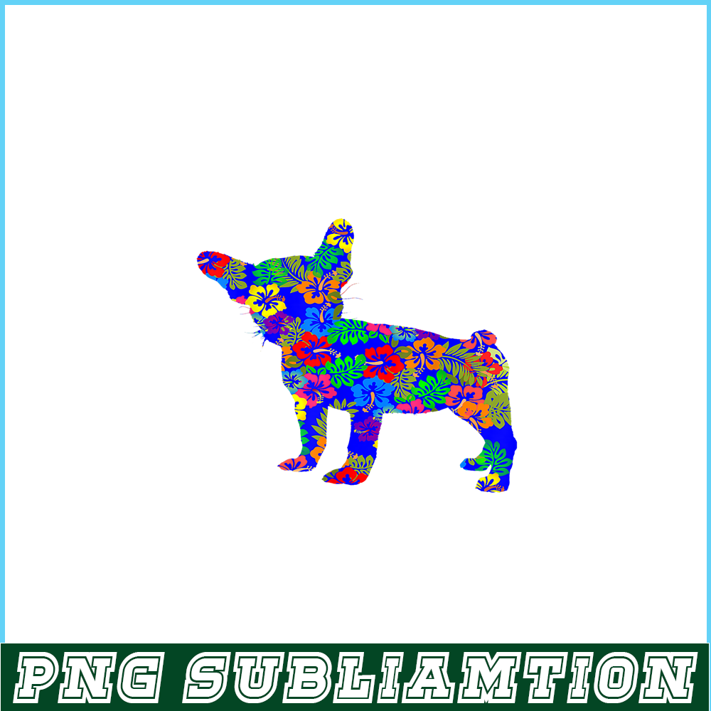 HL161023158-Hawaiian Frenchie BullDog PNG, Frenchie Bulldog PNG, French Dog Artwork PNG.png
