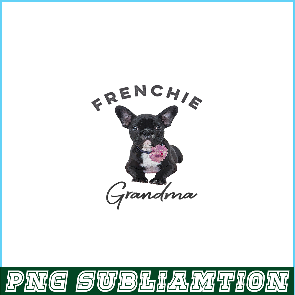 HL16102352-Frenchie Bulldog Flower PNG, French Dog Artwork PNG, Bulldog Mascot PNG.png