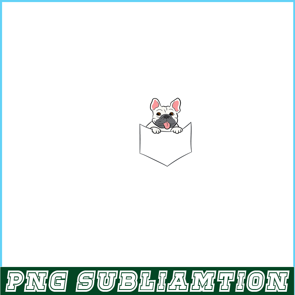 HL16102368-French Bulldog In A Pocket PNG, Frenchie Dog Lover PNG, French Dog Artwork PNG.png