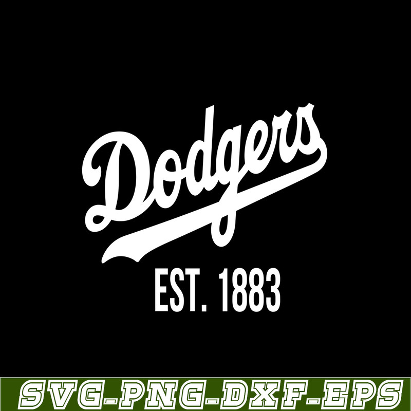 MLB011223136-Dodgers EST 1883 Text SVG, Major League Baseball SVG, MLB Lovers SVG MLB011223136.png