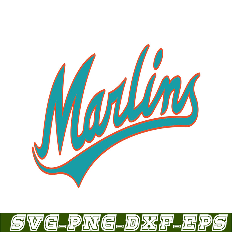 MLB011223146-Marlins Green Text SVG, Major League Baseball SVG, MLB Lovers SVG MLB011223146.png