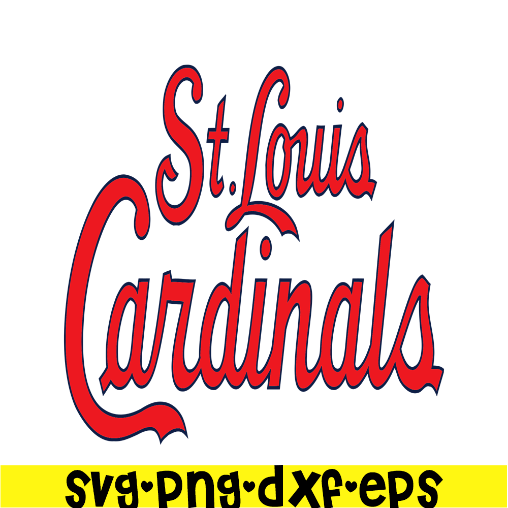 MLB2041223101-St. Louis Cardinals Red Text SVG, Major League Baseball SVG, Baseball SVG MLB2041223101.png
