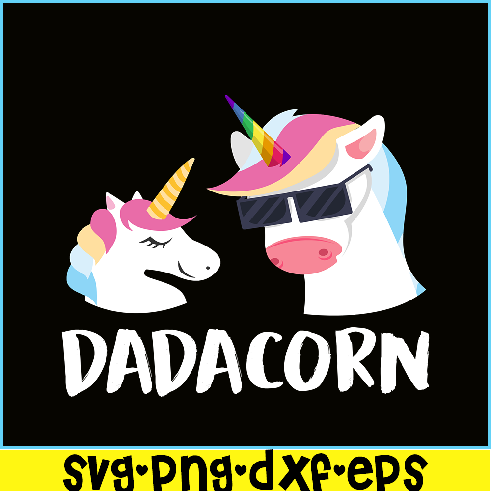 PNG14102357-Dadacorn Unicorn Dad And Baby Fathers Day T-Shirt Classic T-Shirt Png.png