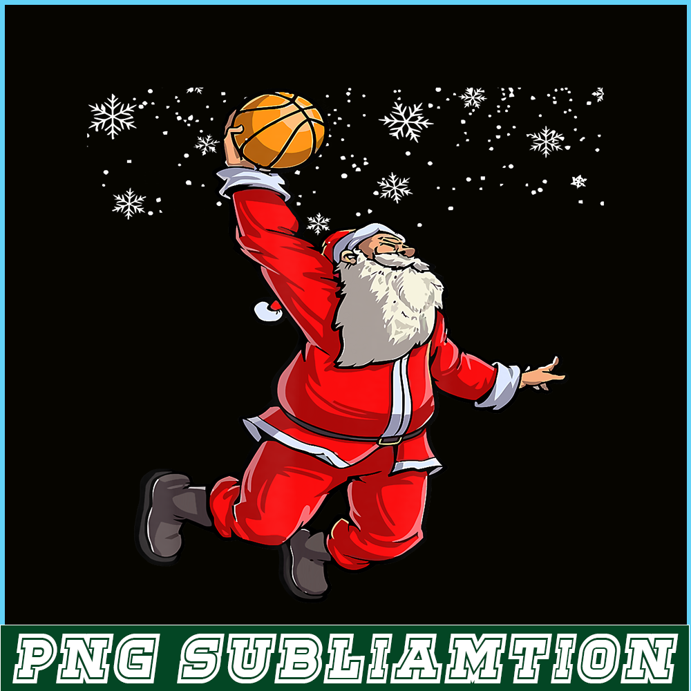 PNG141023141-Christmas Basketball Pajamas Xmas Flying Dunking Santa T-Shirt Png.png