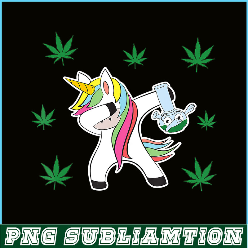PNG14102339-420 Dabbing Unicorn Bong Shirt Cannabis Weed Pot Gift Women Png.png