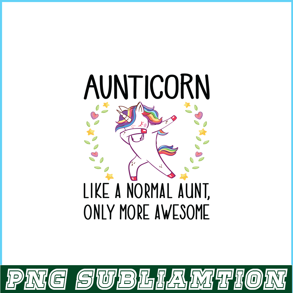 PNG14102345-Aunticorn Dabbing Unicorn Aunt Gift for Auntie Relaxed Fit T-Shirt Png.png