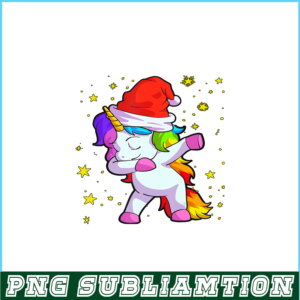 PNG14102350-Christmas Unicorn Shirt for Girls Santa Hat Xmas Gift Women T-Shirt Png.png