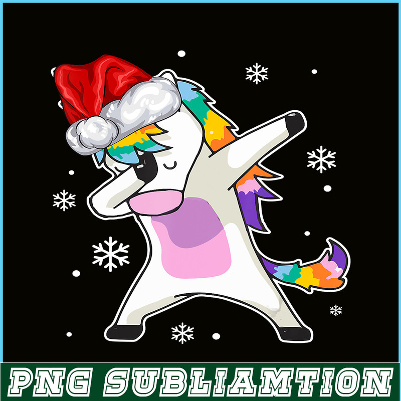 PNG14102354-Dabbing Unicorn Christmas Girls Kids Women Santa Xmas T-Shirt Png.png