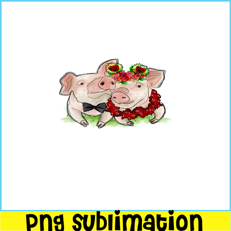 VLT21102343-Pig Wedding PNG, Funny Valentine PNG, Valentine Holidays PNG.png