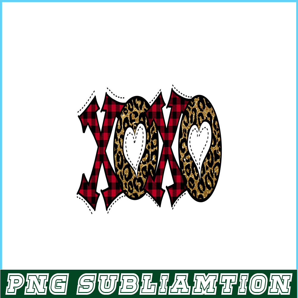 VLT19102317-XOXO Leopard PNG, Sweet Valentine PNG, Valentine Holidays PNG.png