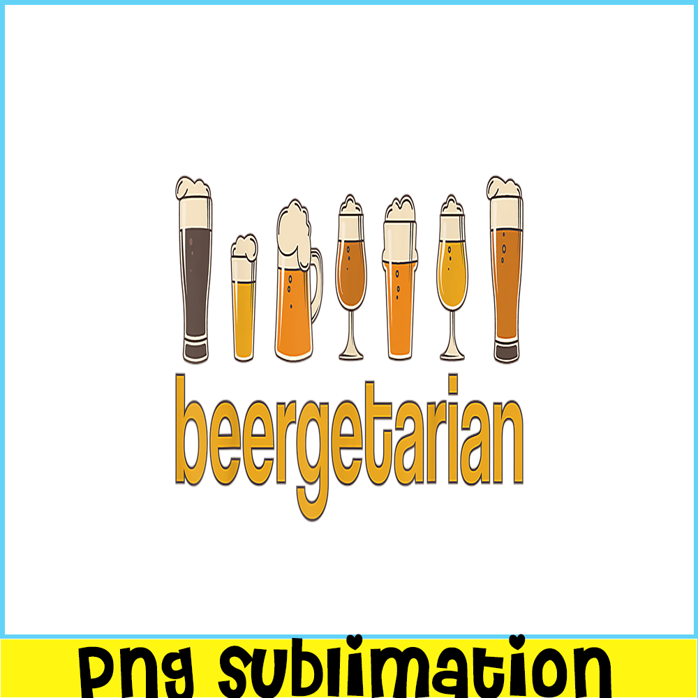BEER28102323-Beeragetarian PNG Funny Beer Design PNG Brewery Lovers PNG.png