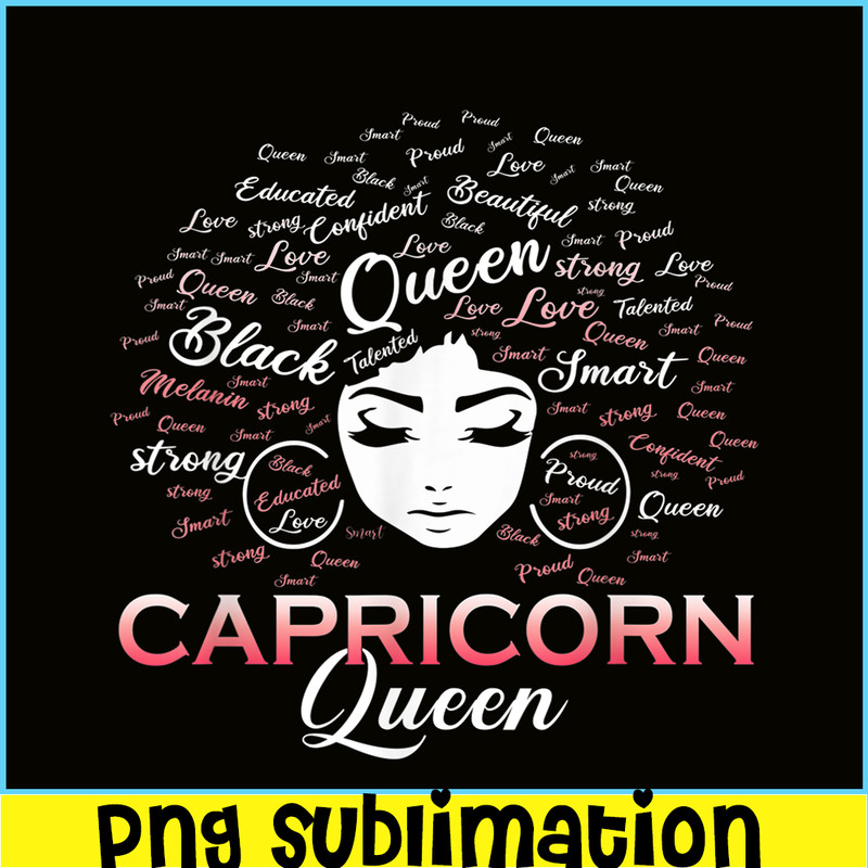 CPB28102306-Black Women PNG Capricorn Queen PNG January Birthday PNG.png