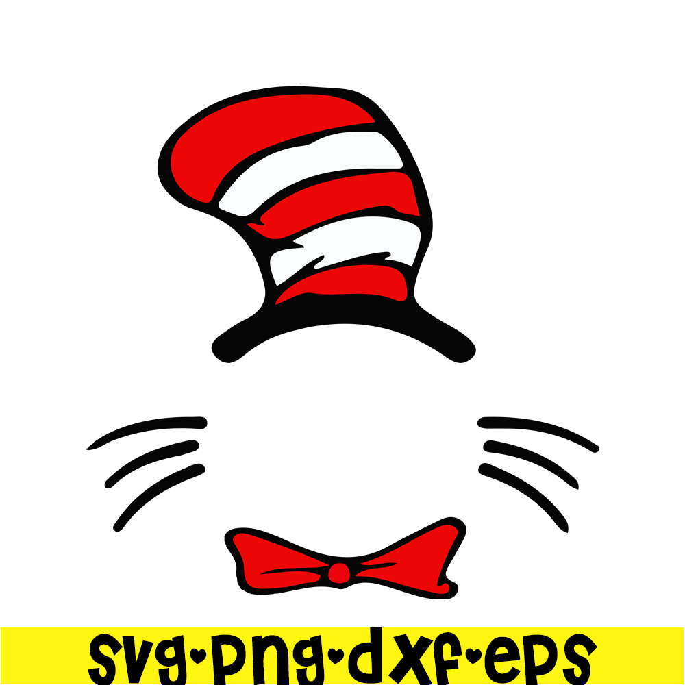 DS105122303-Cat in the red white hat Monogram SVG, Dr Seuss SVG, Cat in the Hat SVG DS105122303.png