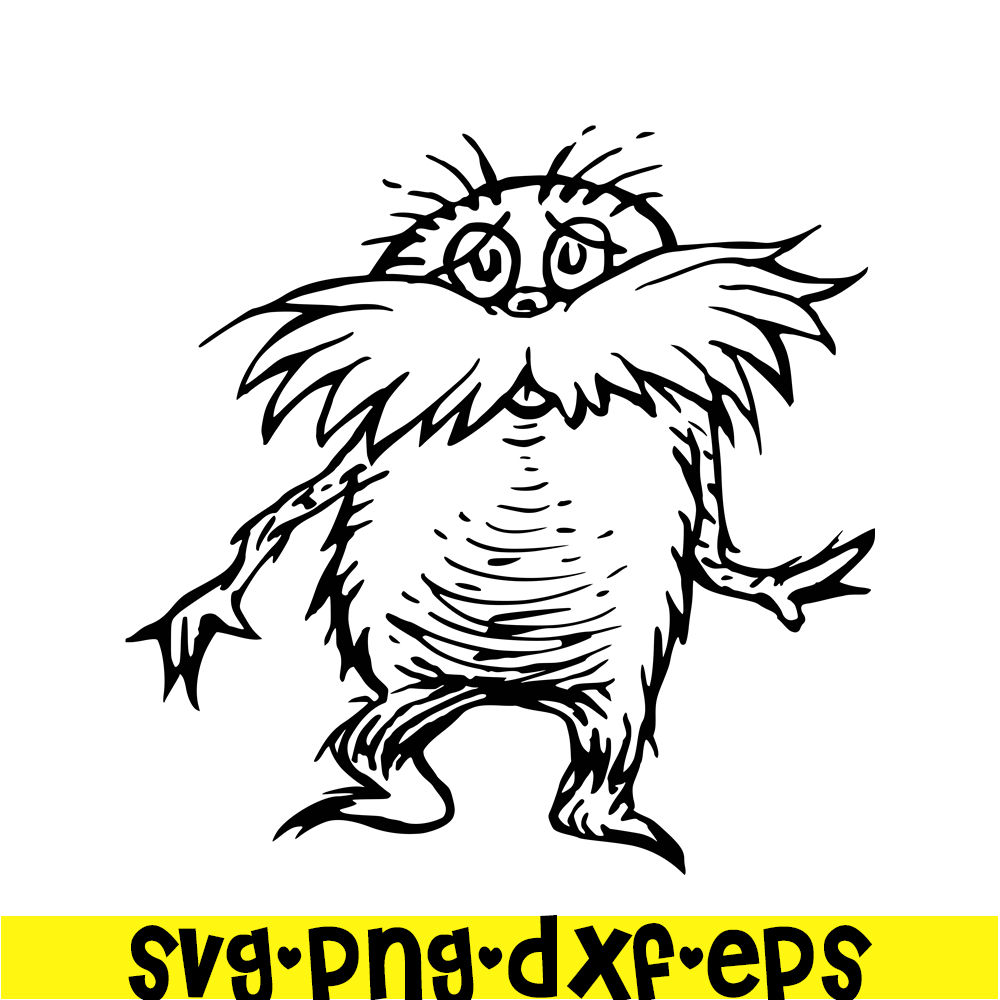DS105122316-The Black White Lorax SVG, Dr Seuss SVG, Dr. Seuss' the Lorax SVG DS105122316.jpg
