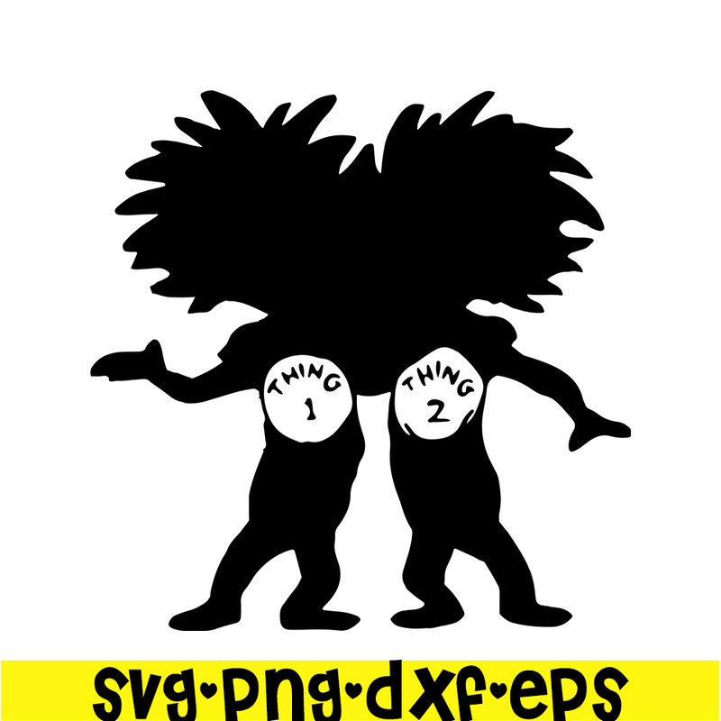 DS105122334-Thing 1 And Thing 2 Black Shadow SVG, Dr Seuss SVG, Cat In The Hat SVG DS105122334.png