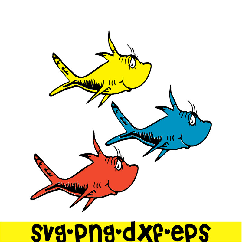 DS205122350-Red Yellow Blue Fishes SVG, Dr Seuss SVG, Cat In The Hat SVG DS205122350.png