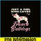 HL16102333-Floral Girl Who Loves French Bulldogs PNG, Frenchie Dog Lover PNG, Bulldog Mascot PNG.png