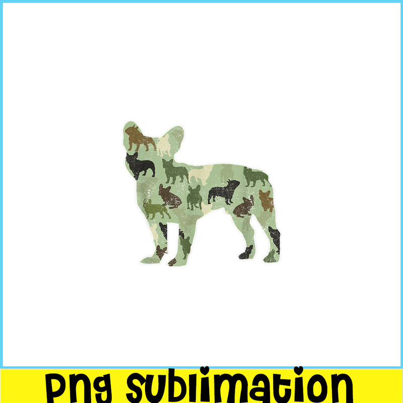 HL16102337-French Bulldog Camo PNG, Dog Camouflage PNG, Bulldog Mascot PNG.png