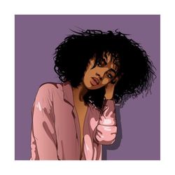 black girl digital art svg, black girl svg, black woman svg, afro girl svg, afro woman svg, melanin svg, black queen svg